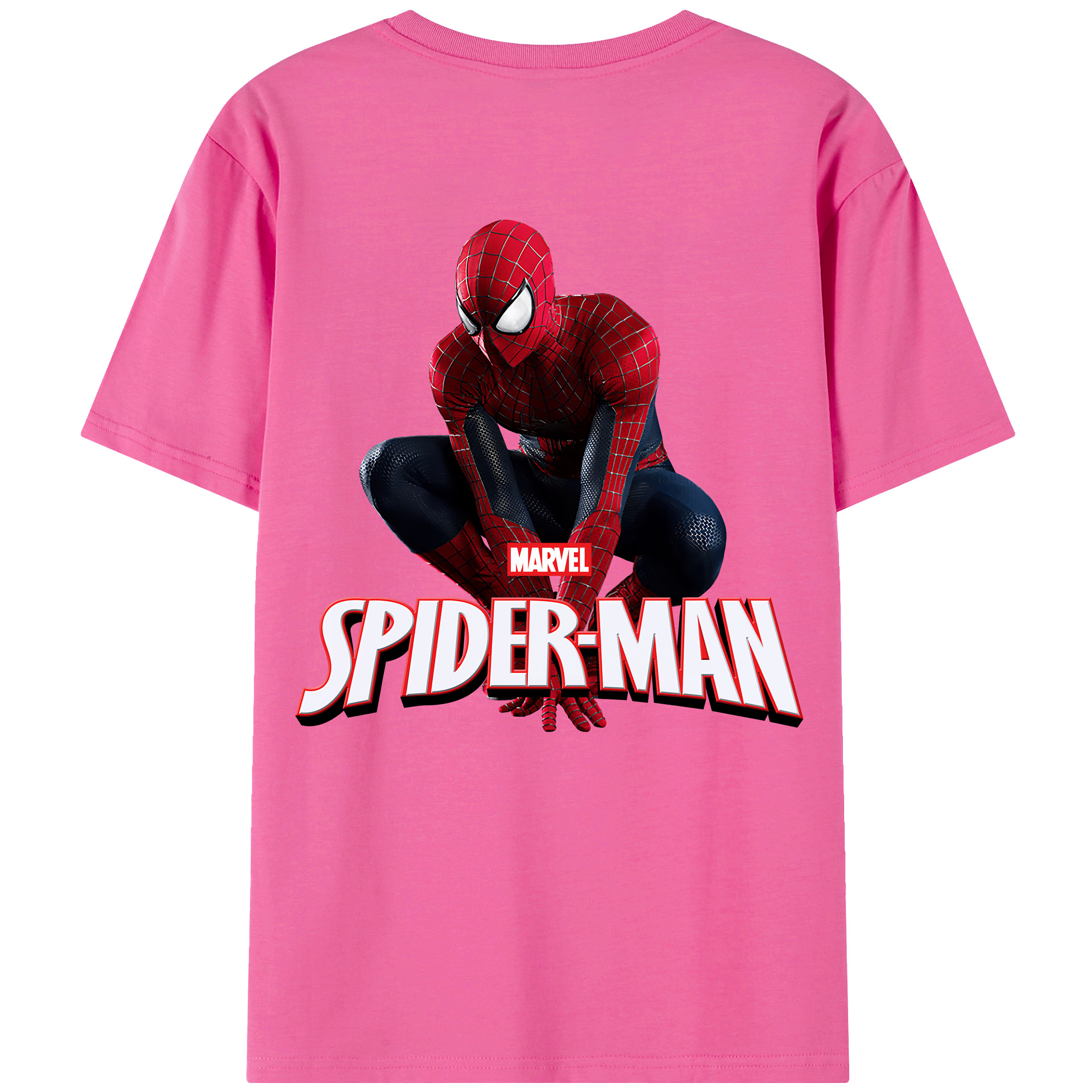 （画像用） Spider Man スパイダーマン レディース半袖Tシャツ(バックプリント)